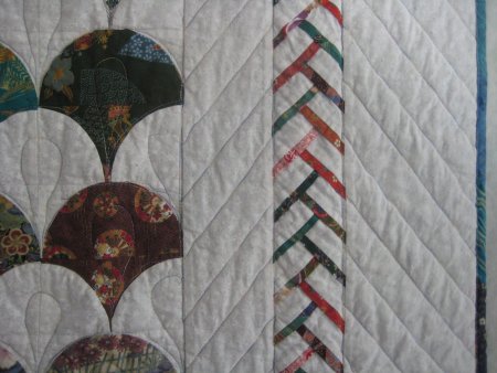 DONE QUILTING LINER （BLACK） Ovy Kaja Dear Jane QAL Week 17, NO Y Seams mod, G8, I3, J2, K2, RS4